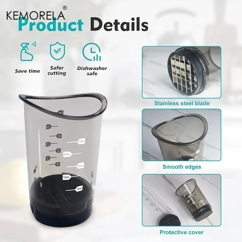 KEMORELA Mushroom Slicer Cup – Stainless Steel Veggie Chopper Vegetable Slicer Axl