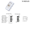 WS2812B 5V Addressable RGB LED SMD Chips – Full Color Pixel Addressable LED Chip Axl 5V 4020 LED 1000Pcs