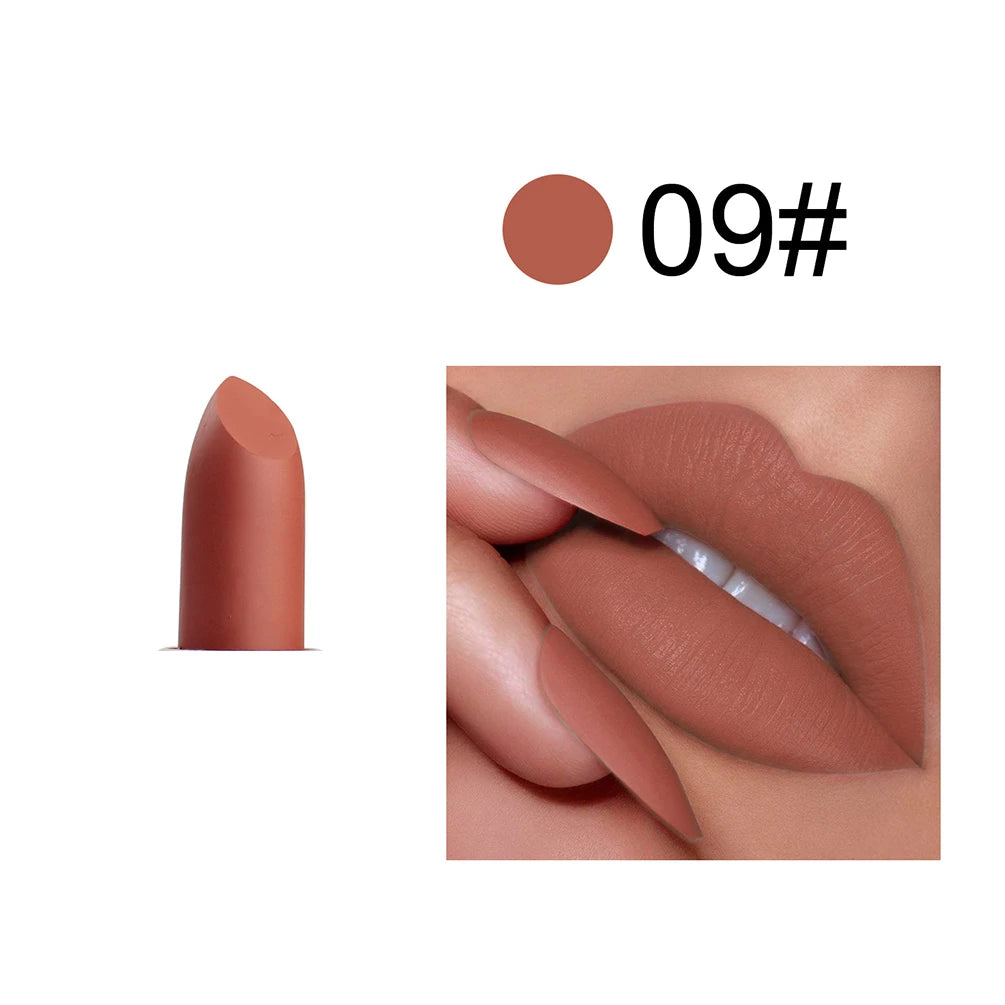 Vegan Matte Lipstick Private Label – Low MOQ Wholesale Private Label Lipstick Axl 09 100pcs with logo P192-1 Tube