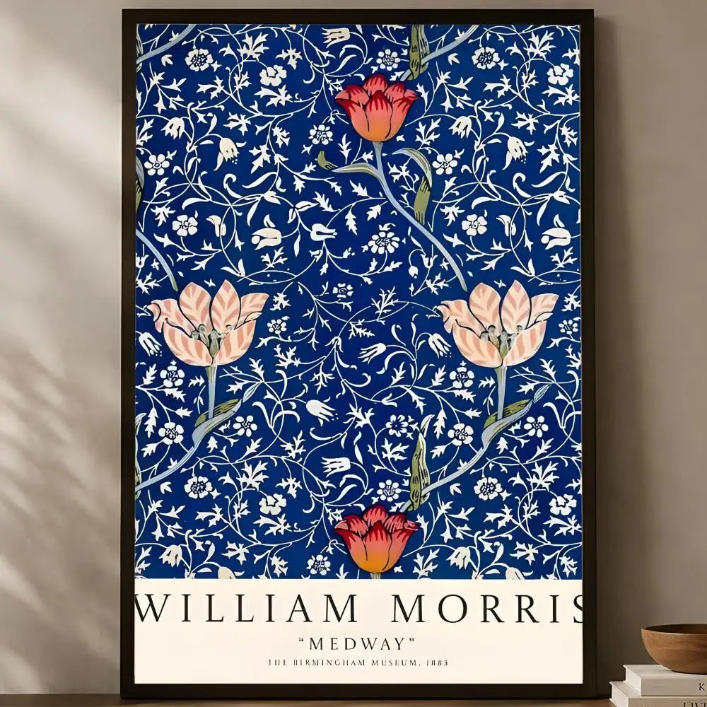 William Morris Self-Stick HD PVC Wall Art Poster | Waterproof Wall Art Poster Axl White14 15X20cmNoframe