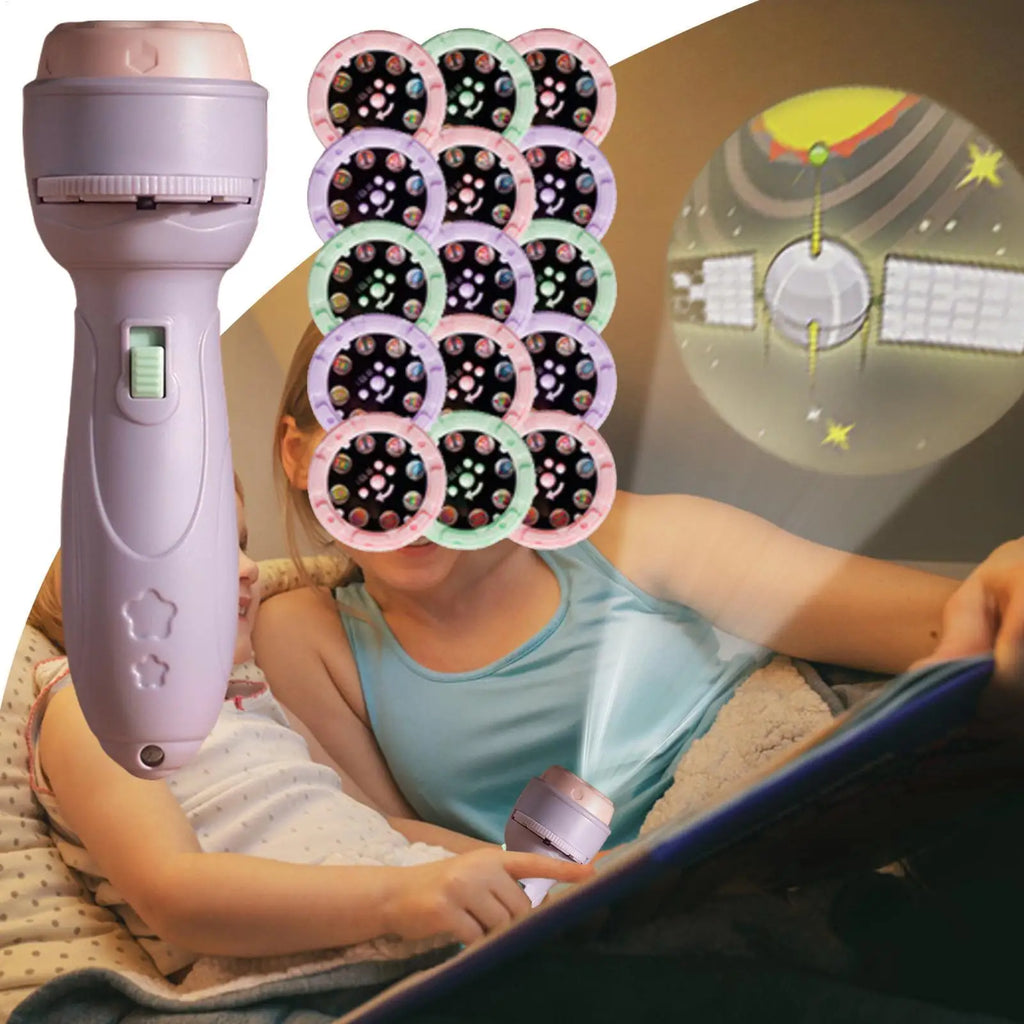 Kids Projector Flashlight – 120 Cartoon Patterns Toddler Toy Kids Projector Toy Axl
