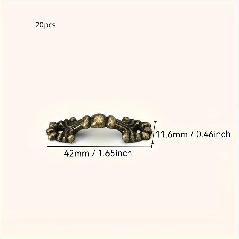 20 Pcs Antique Bronze Arch Handles – Mini Drawer & Box Hardware Cabinet Drawer Pulls Axl 20pcs