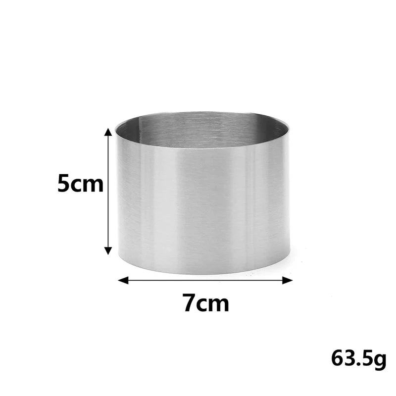 Seamless Stainless Steel Cake Ring Mold | 6 7 8 9cm Cake Ring Mold Axl 7cm