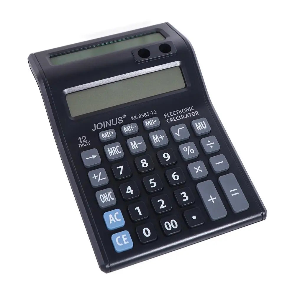 12-Digit Dual Screen Finance Calculator – Battery Powered Finance Calculator Axl WHITE