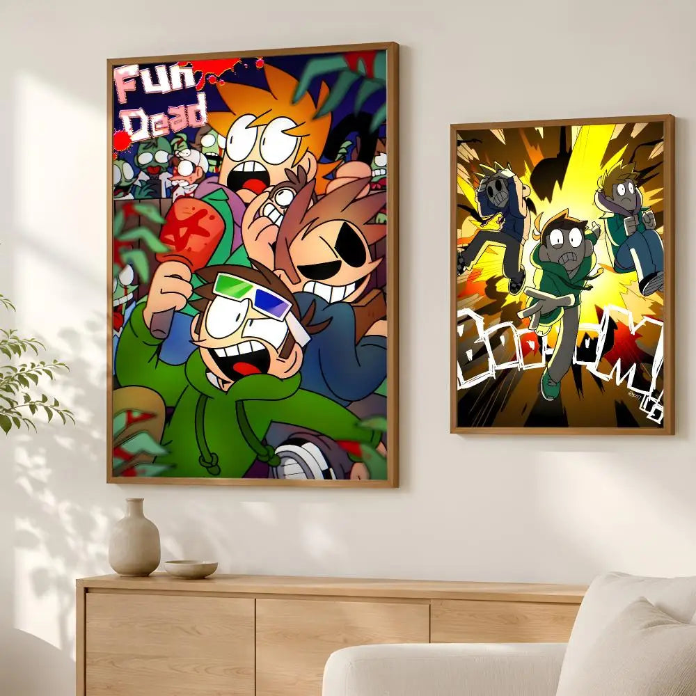 Eddsworld Animation Wall Poster – Self-Stick HD Waterproof Art Wall Art Poster Axl