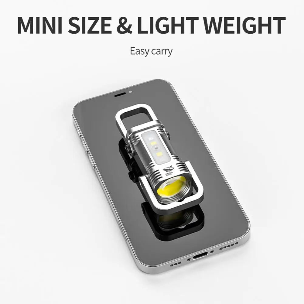 Rechargeable COB Keychain Flashlight – 7-Mode IPX4 Waterproof Keychain Flashlight Axl