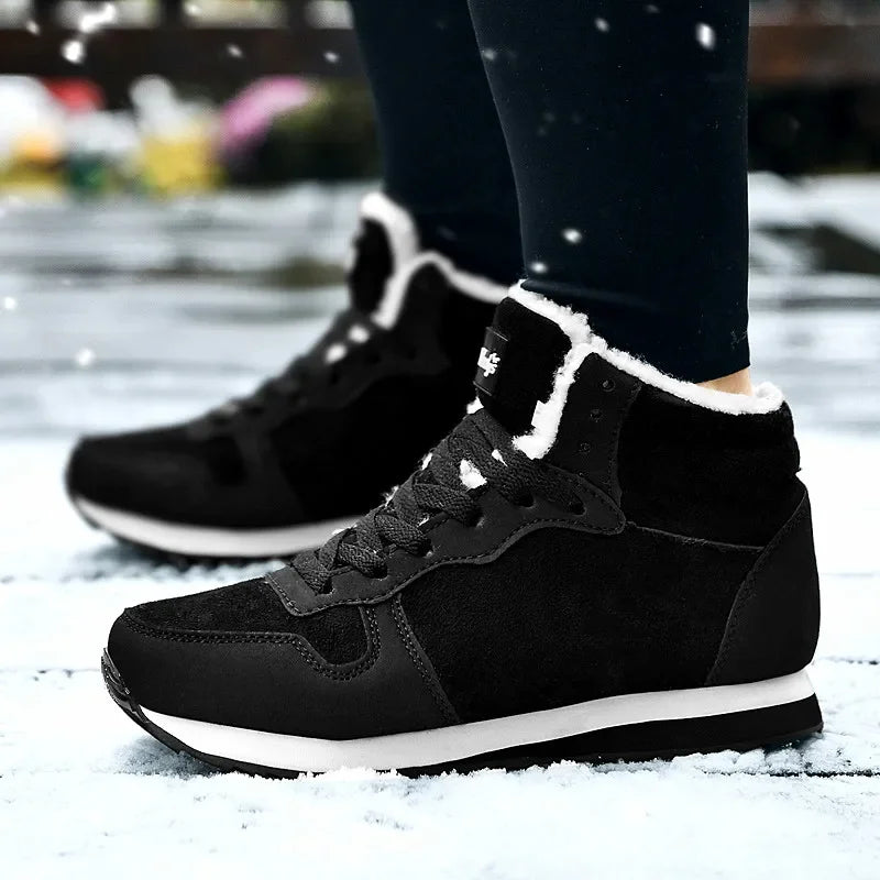 AZGB Men's Snow Boots – Non-Slip Winter Ankle Boots, Warm Plush Winter Snow Boots Axl