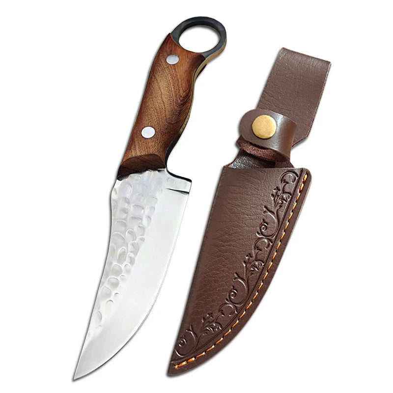 Handmade Forged Boning Knife – Full Tang Wood Handle | Kitchen Boning Knife Axl knife A