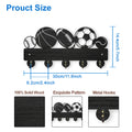 Wood Wall Key Rack with 5 Hooks – Black Entryway Organizer Wall Key Rack Axl AECH04-06475