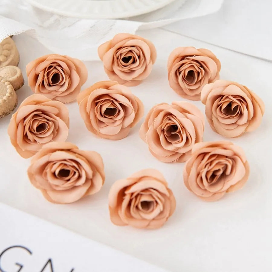 Silk Artificial Rose Heads 5/10Pcs – Wedding & Home Décor Artificial Silk Flowers Axl Color 2 5pcs