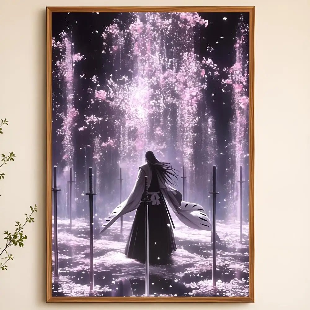 Byakuya Kuchiki Anime Poster – Waterproof Self-Adhesive Wall Art Anime Wall Poster Axl White10 40X50cmNoframe