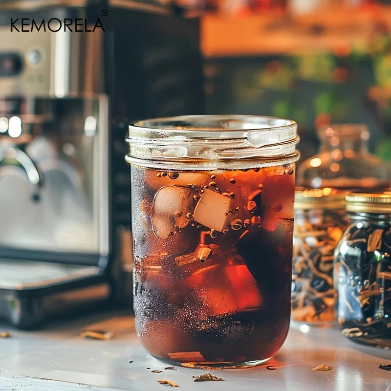 KEMORELA 350ml Glass Mason Jars with Lids – 4 Pack Canning Set Glass Canning Jars Axl