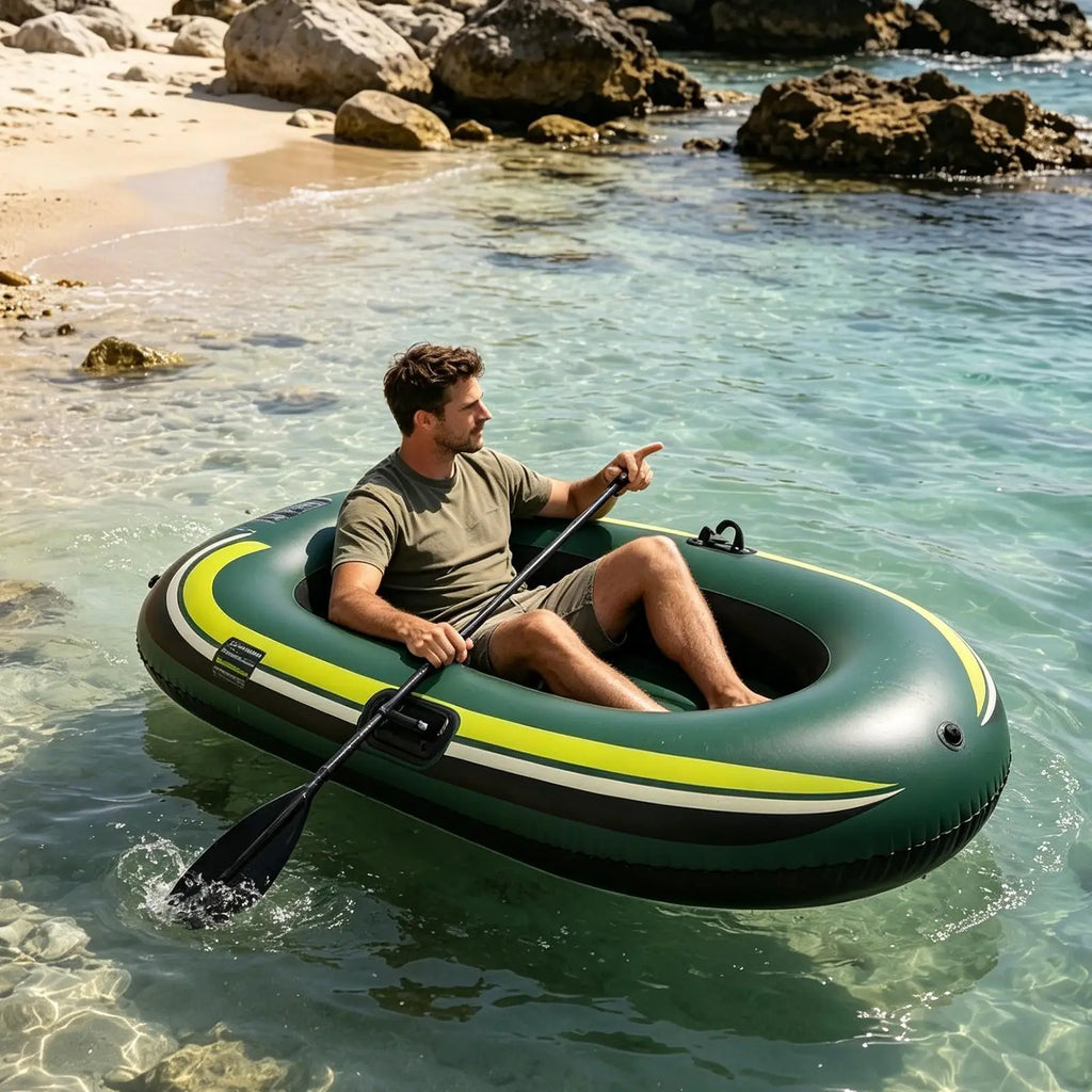 1-Person Inflatable Boat – Thickened PVC Non-Slip Raft Inflatable Boat Axl