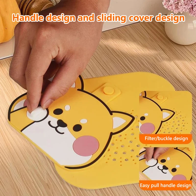 Bear 2-in-1 Floor Drain Cover – Odor Proof Silicone Mat Floor Drain Cover Axl