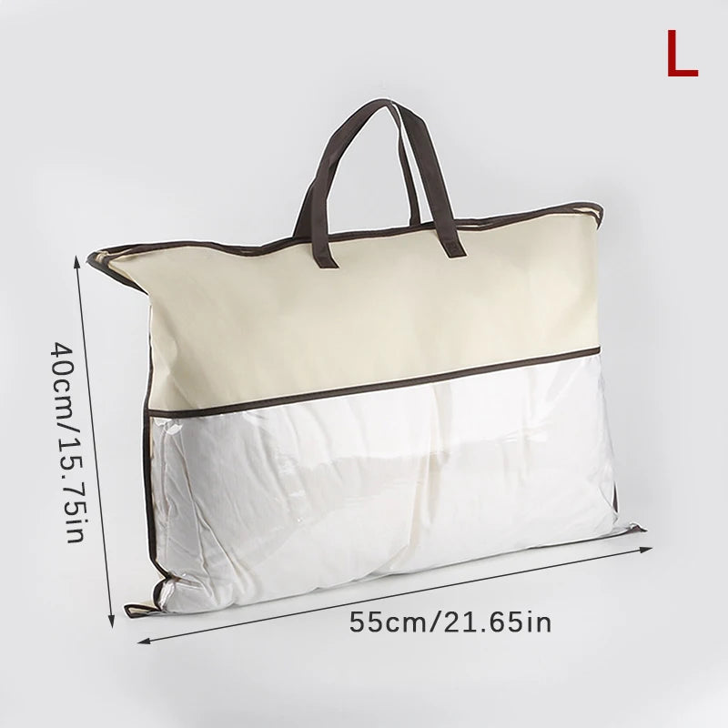 Non-Woven Zipper Storage Bag – Dustproof Quilt & Blanket Tote Storage Organizer Bag Axl L1