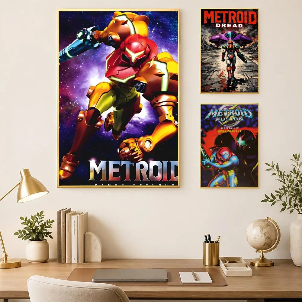 Metroid HD PVC Self-Stick Wall Art Poster – Waterproof Decor Wall Art Poster Axl