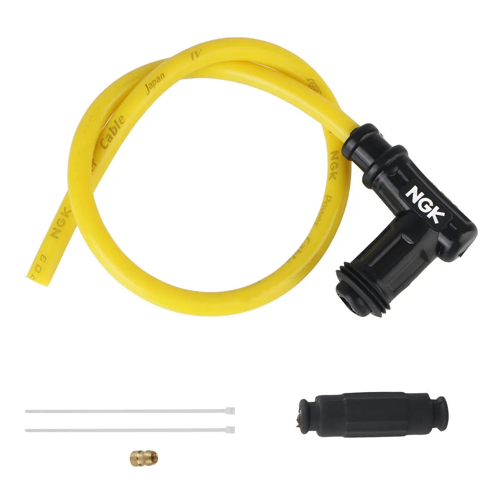 Iridium Ignition Coil & Spark Plug Kit – Dirt Bike ATV Scooter Ignition Coil Kit Axl 90 angle Yellow