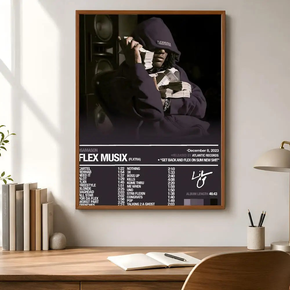OsamaSon Stil Slime Rapper HD Waterproof Poster Sticker Wall Poster Sticker Axl