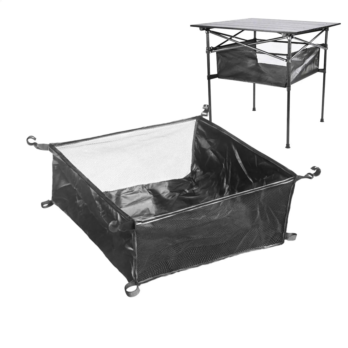 Hangable Under Table Storage Bag – Camping Picnic Organizer Camping Table Organizer Axl
