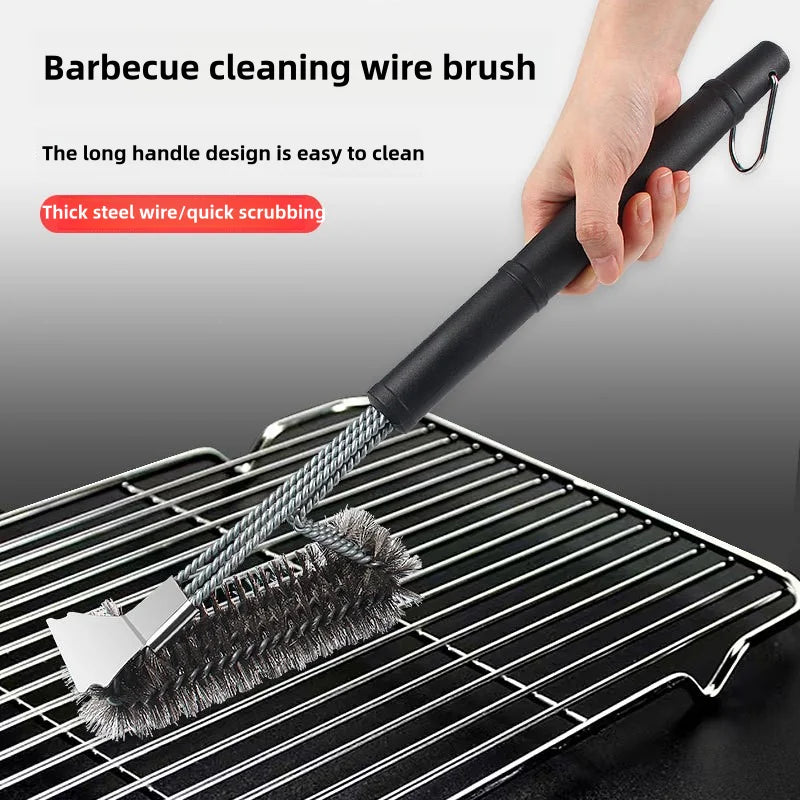 Steel Wire BBQ Grill Cleaning Brush – Heavy-Duty Scrubber BBQ Grill Brush Axl