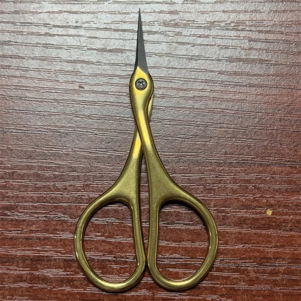 Vintage Steel Embroidery Scissors – Thread & Fabric Cutter Embroidery Scissors Axl Scissors-Golden