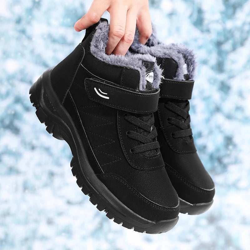 Women's Waterproof Snow Boots – Warm Plush Anti-Slip Winter Women's Snow Boots Axl All Black 37