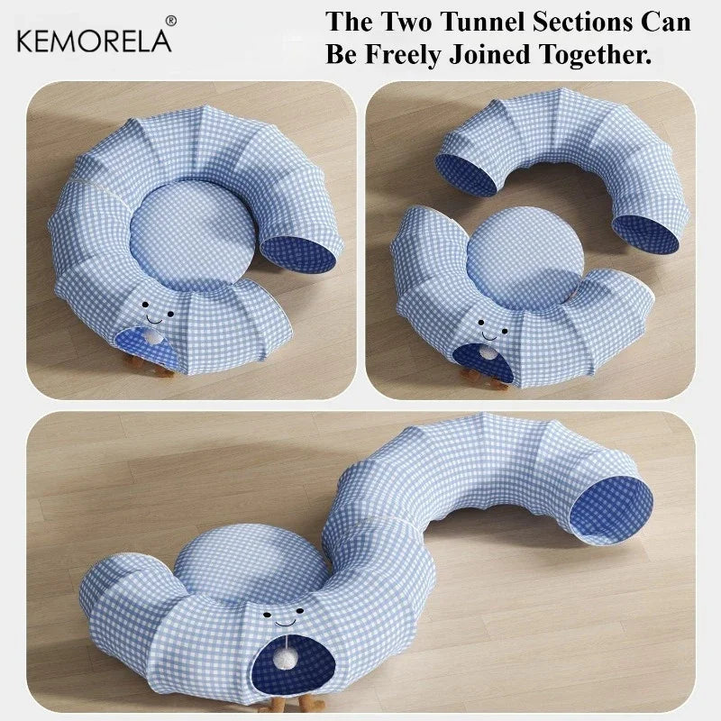 KEMORELA Foldable Cat Tunnel Bed – Washable & Breathable Cat Tunnel Bed Axl