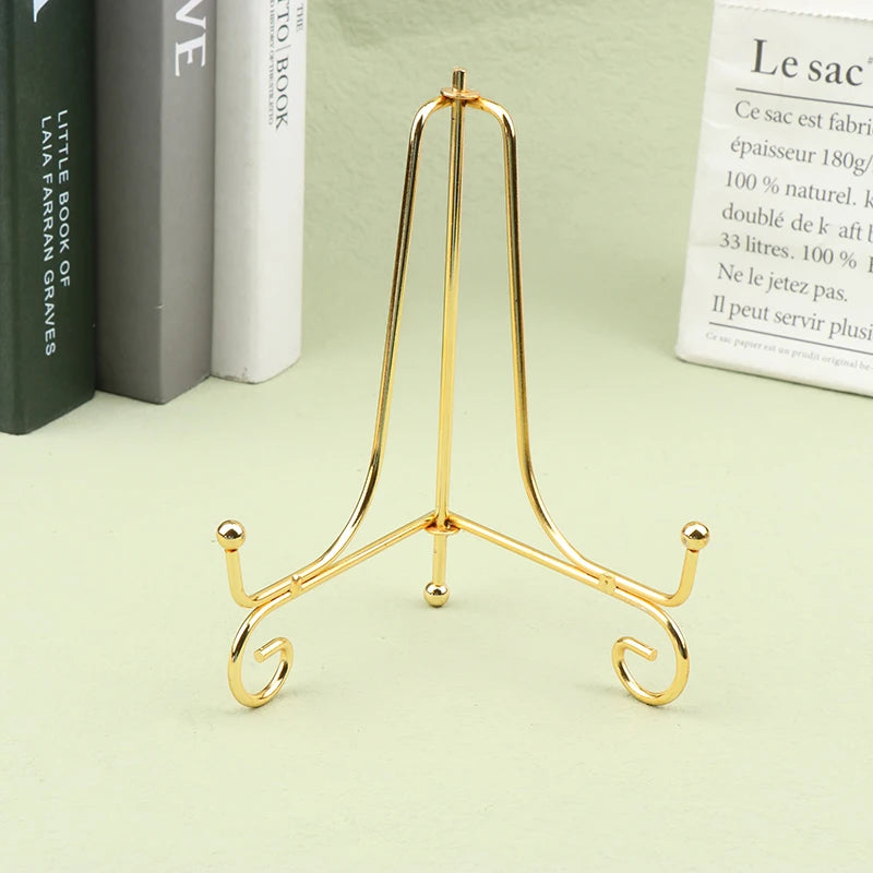 Gold Iron Display Stand – Easel for Plates, Photos & Books Display Stand Easel Axl