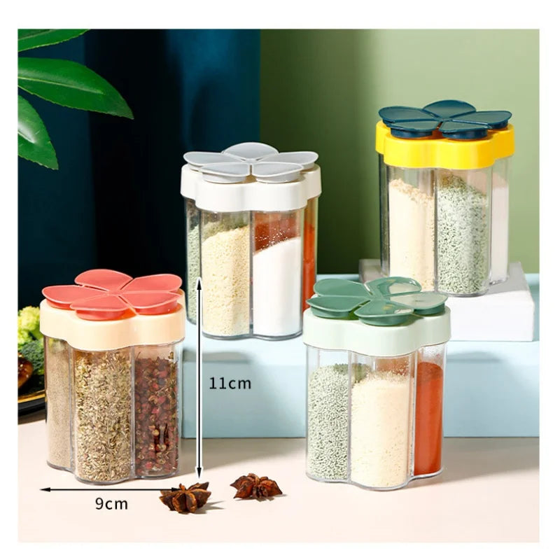 Plastic Spice Organizer – 5-Compartment Camping Seasoning Jar Spice Organizer Axl