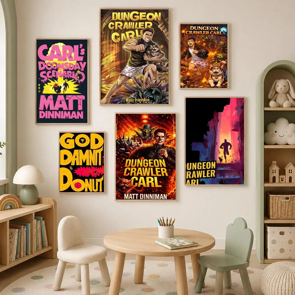 Dungeon Crawler Carl Poster – Self-Stick HD Waterproof Wall Art Wall Art Poster Axl
