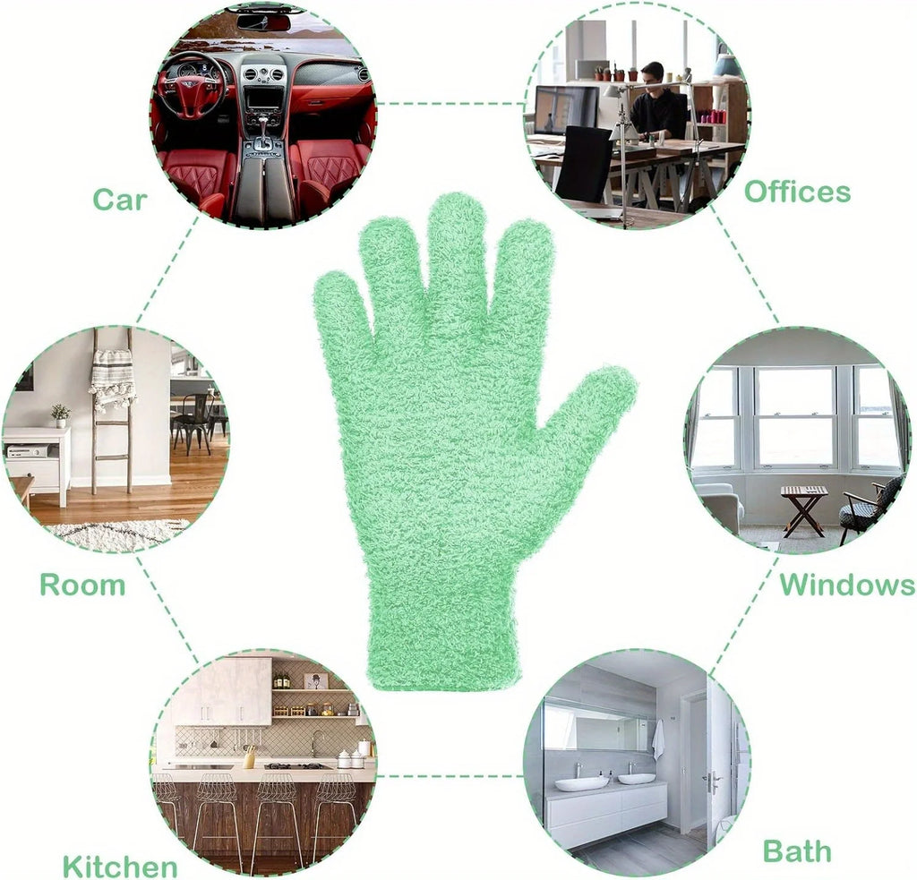 Microfiber Dusting Gloves – Stretchable Breathable Cleaning Mitts Microfiber Dusting Gloves Axl