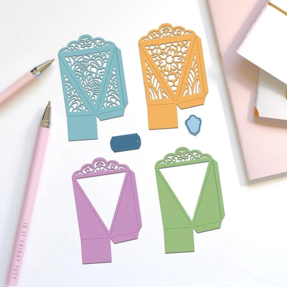 Hollow Gift Box Metal Cutting Dies – DIY Card Making Set of 2 Craft Cutting Dies Axl