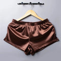 Ice Silk Satin Boxer Shorts – Loose Men's Sleep Underwear Men's Boxer Shorts Axl Coffee L