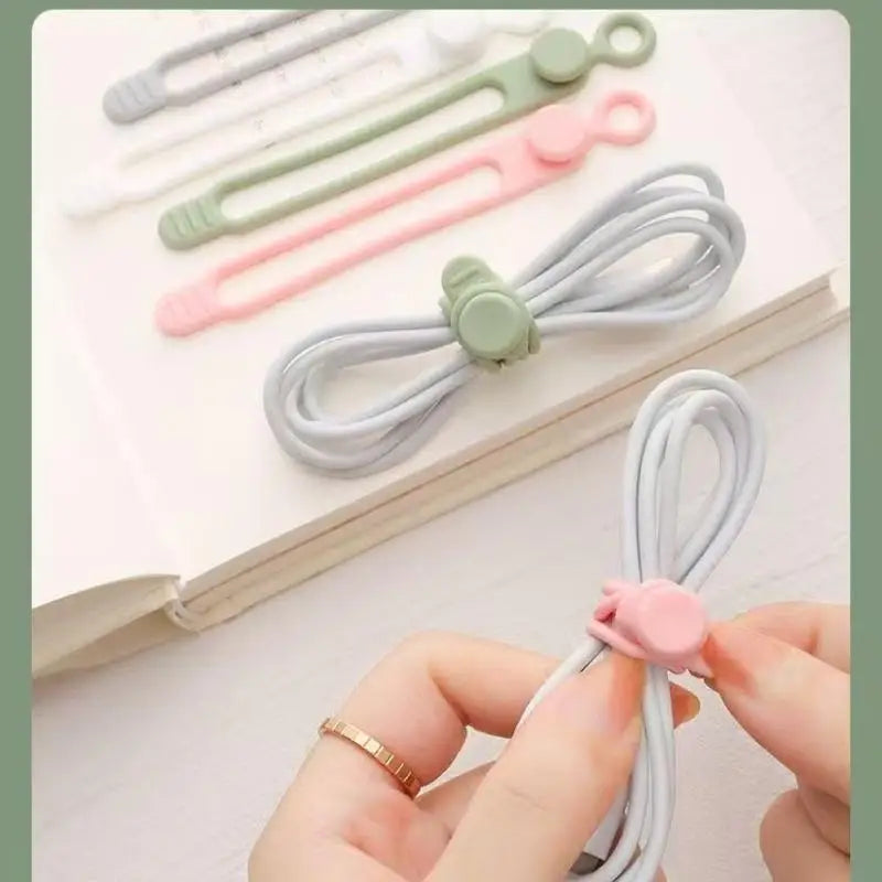Silicone Cable Straps Reusable Cord Ties | 10/50 PCS Organizer Cable Cord Organizer Axl