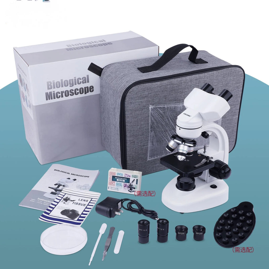 Kids Binocular Microscope 40–1000X HD Scientific Experiment Kit Children's Microscope Axl