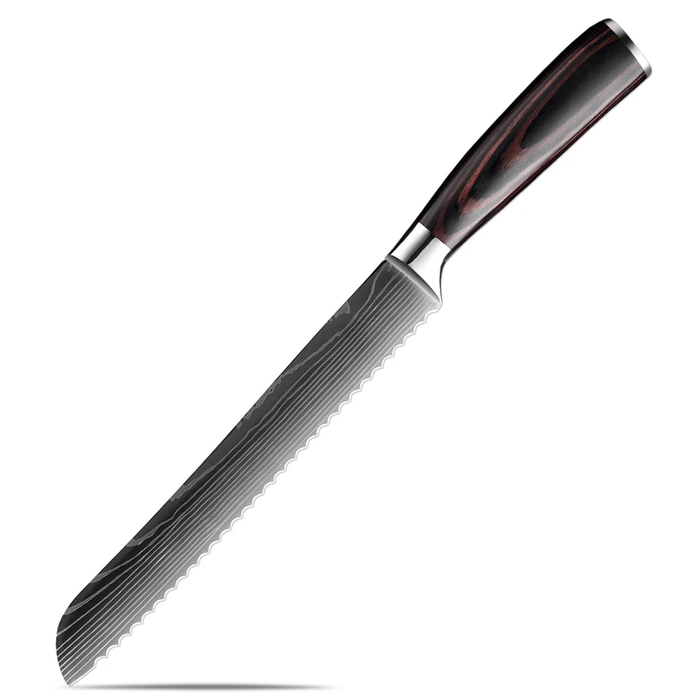 XITUO Damascus Chef Knife Set 1–10 Pcs | Ultra-Sharp Kitchen Knives Chef Knife Set Axl Bread Knife