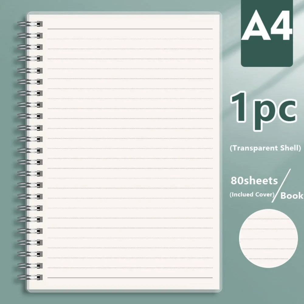 Coil Notebook A4/A5/A6/B5 – Grid, Blank & Lined Sketchbook Spiral Coil Notebook Axl A4 Horizontal Line