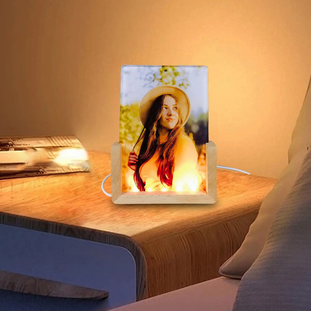LED Acrylic Sublimation Night Light Photo Frame Display Stand LED Photo Frame Axl