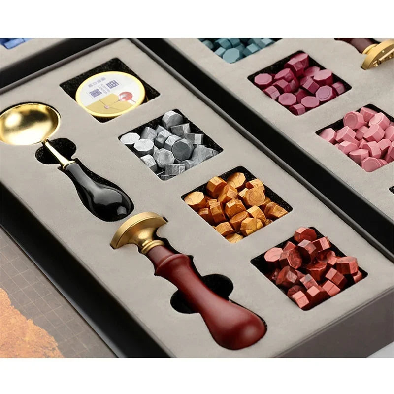 DIY Wax Seal Stamp Kit – Box Set with Spoon & Sealing Beads Wax Seal Stamp Kit Axl