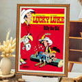 Lucky Luke Cartoon HD Poster – Self-Adhesive Waterproof Wall Art Wall Art Poster Axl White1 15X20cmNoframe