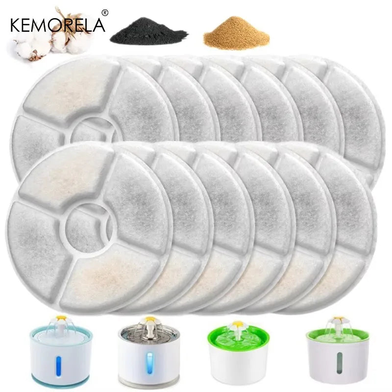 Cat Water Fountain Replacement Filters 6/10/12 Pack – 2.4L Pet Fountain Filter Axl
