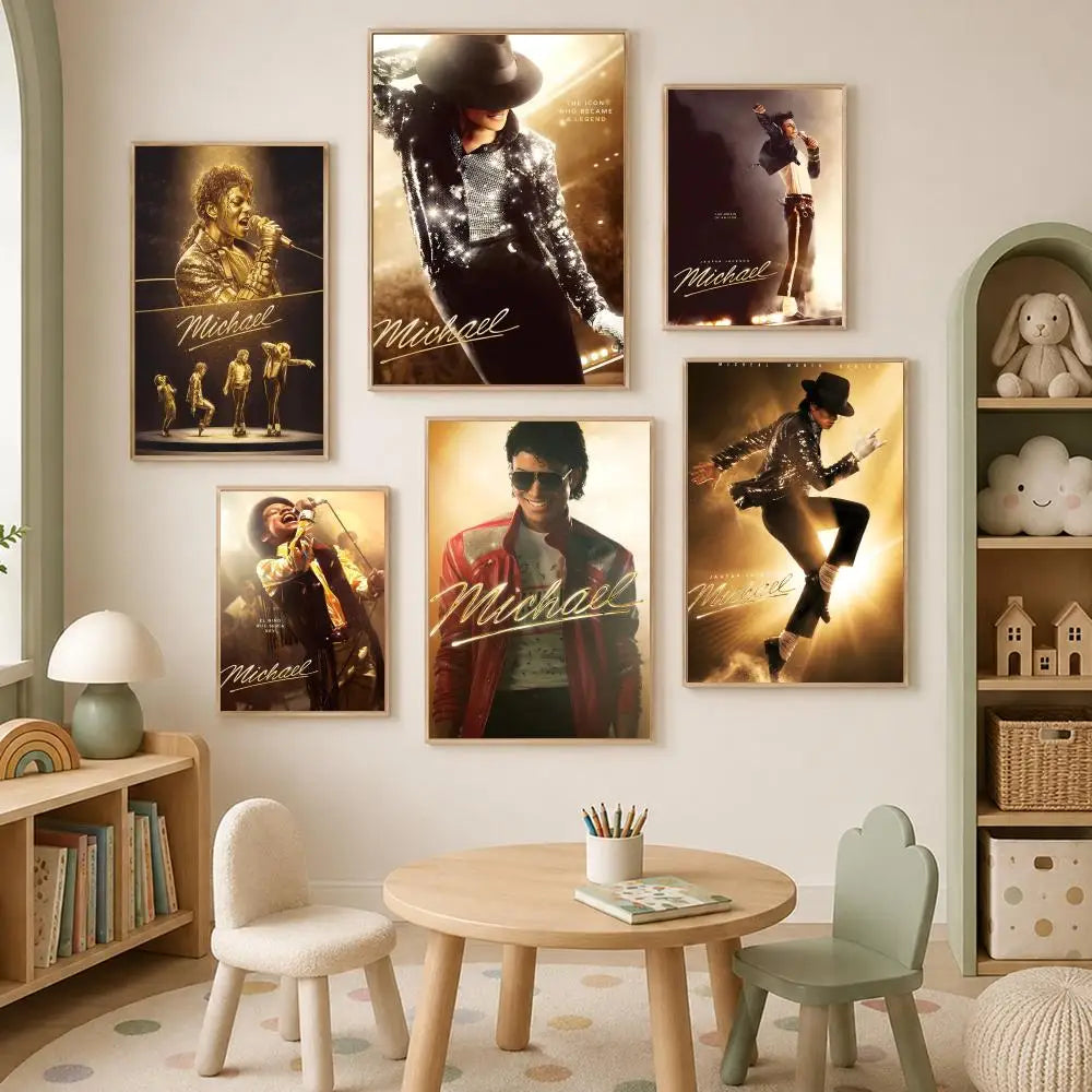 Michael Jackson HD PVC Wall Poster – Self-Stick & Waterproof Wall Art Poster Axl