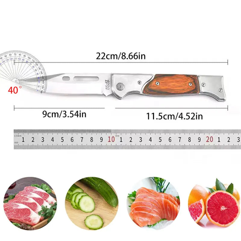Folding Fruit Knife – Stainless Steel Pocket Knife for Outdoors Folding Pocket Knife Axl