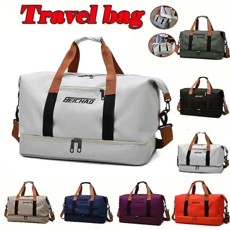 Portable Gym Duffle Bag – Weekender Travel Shoulder Bag Travel Duffle Bag Axl