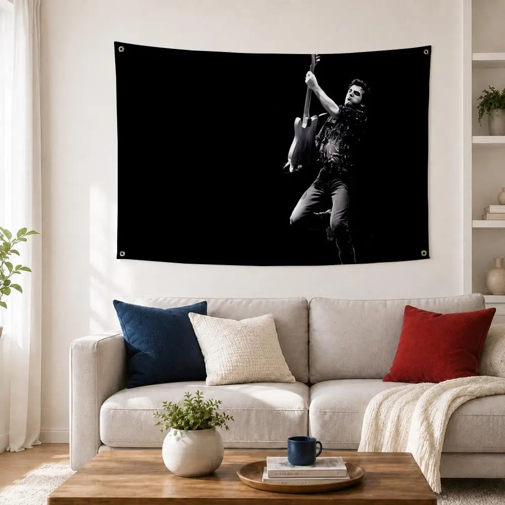 Bruce Springsteen Flag – Wall Banner for Bedroom & Concert Decor Decorative Wall Flag Axl