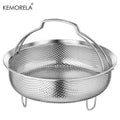 KEMORELA Stainless Steel Steam Basket with Foldable Handle Steamer Basket Axl 18cm