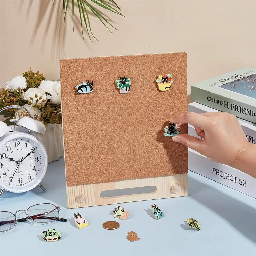 Cork Pin Board Display Stand – Brooch & Pin Organizer Cork Display Board Axl