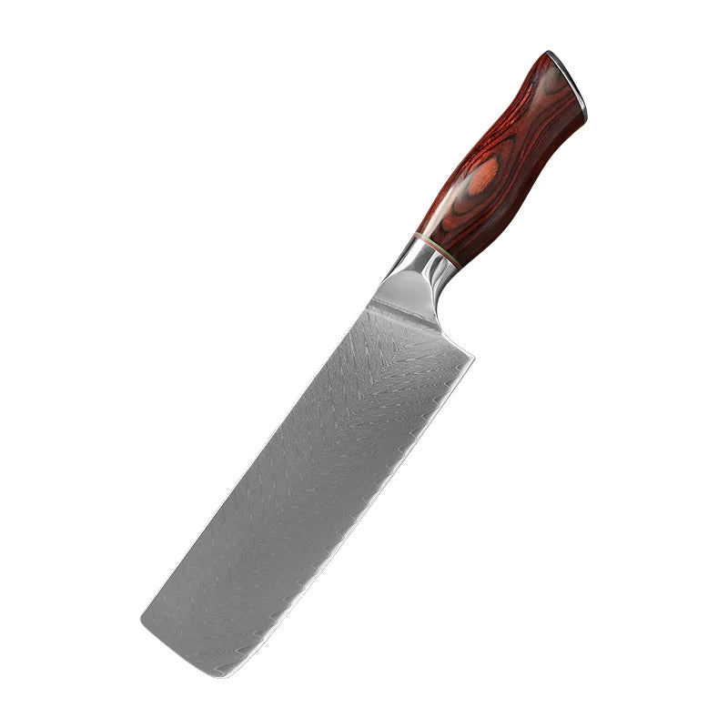 InLeung VG10 Damascus Steel Chef Knife – Wood Handle 18cm Damascus Chef Knife Axl Knife C