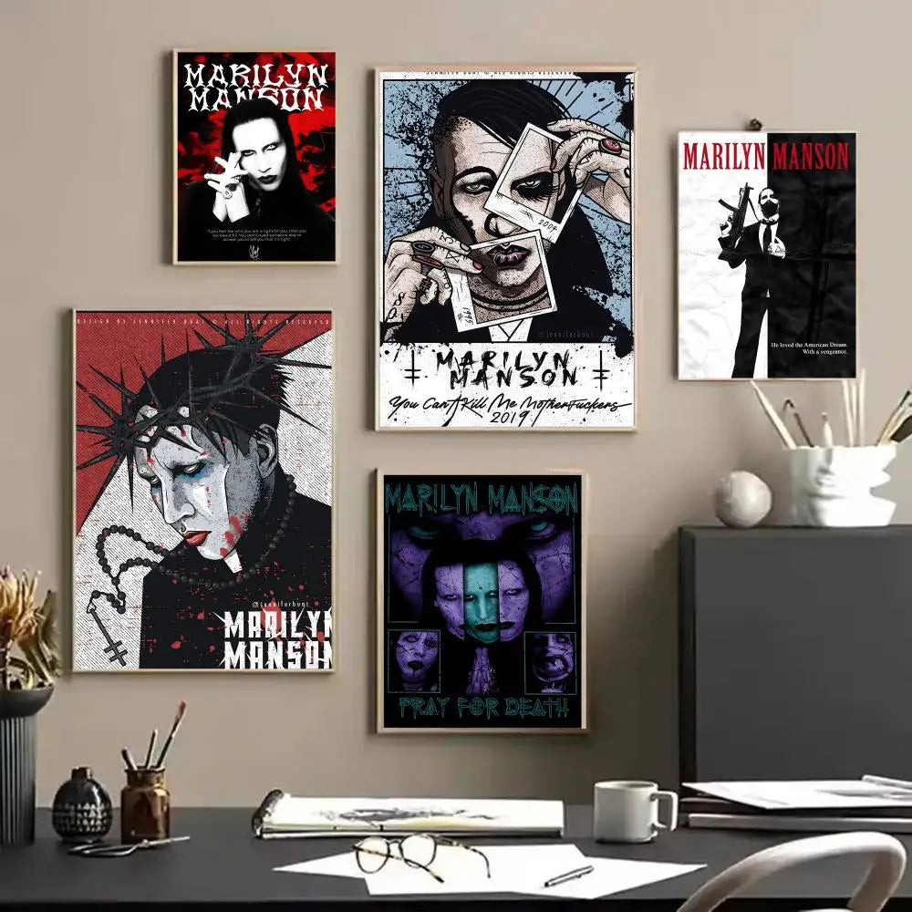 Marilyn Manson Canvas Wall Art Poster – Unframed Home Decor Canvas Wall Art Axl