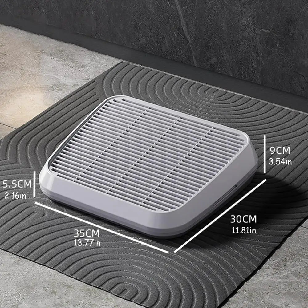 Double-Layer Cat Litter Tray – Anti-Tracking Ramp Step Mat Cat Litter Tray Axl Light Gray